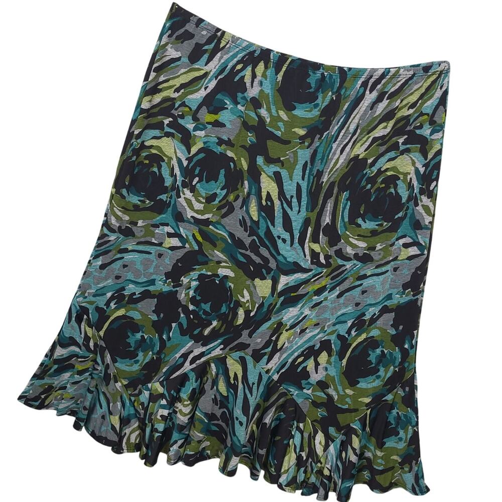 Notations Women's Midi Skirt Large Boho Artsy Hippie 90's Y2K Funky Gypsy Flowy